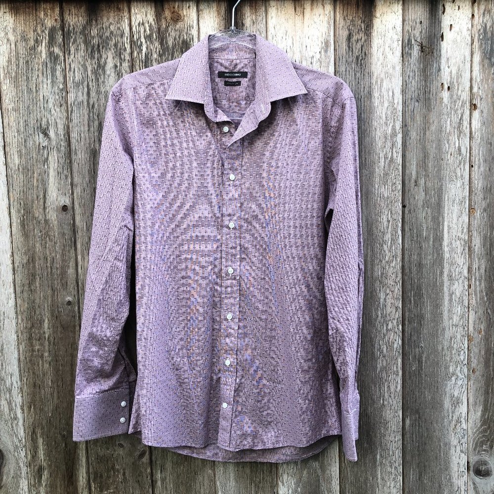 Indochino Bespoke Lavender Button Down Custom Made Cotton Dress Shirt